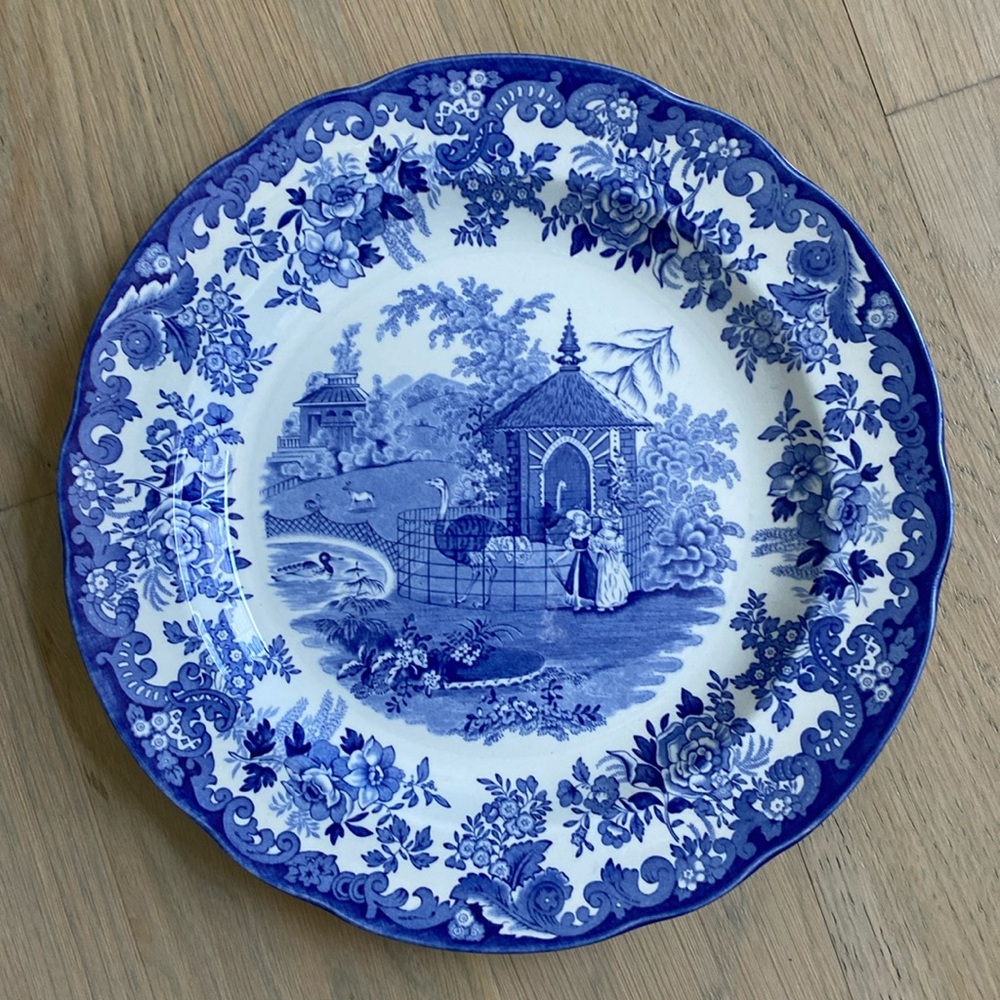 Ostrich House 10" Plate - Spode Blue Room